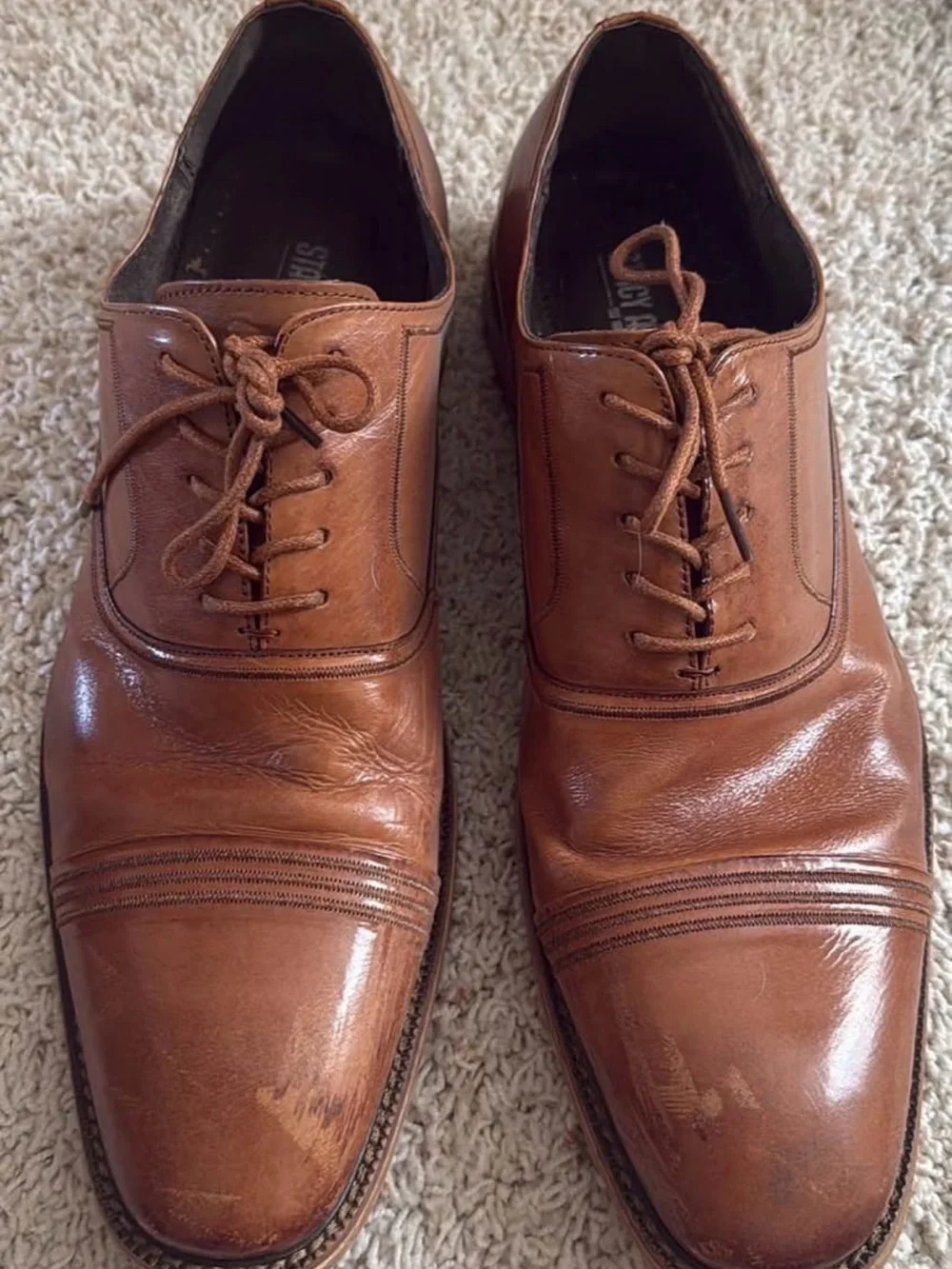 Stacy Adams Tan Leather Men’s 10.5 Oxfords